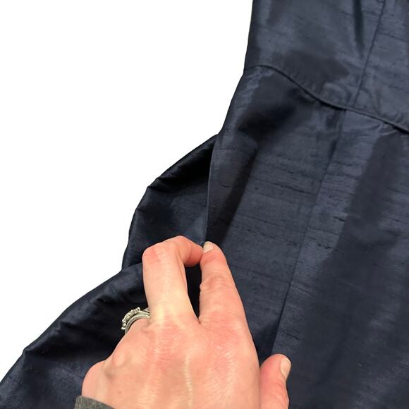 Molly B Womens Navy blue silk dupioni dress Size 8 - Picture 3 of 5